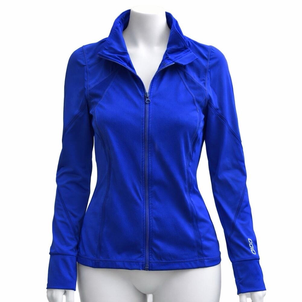 Lorna Jane LJ Black Blue Zip Up Athletic Jacket Women’s Medium Activewear